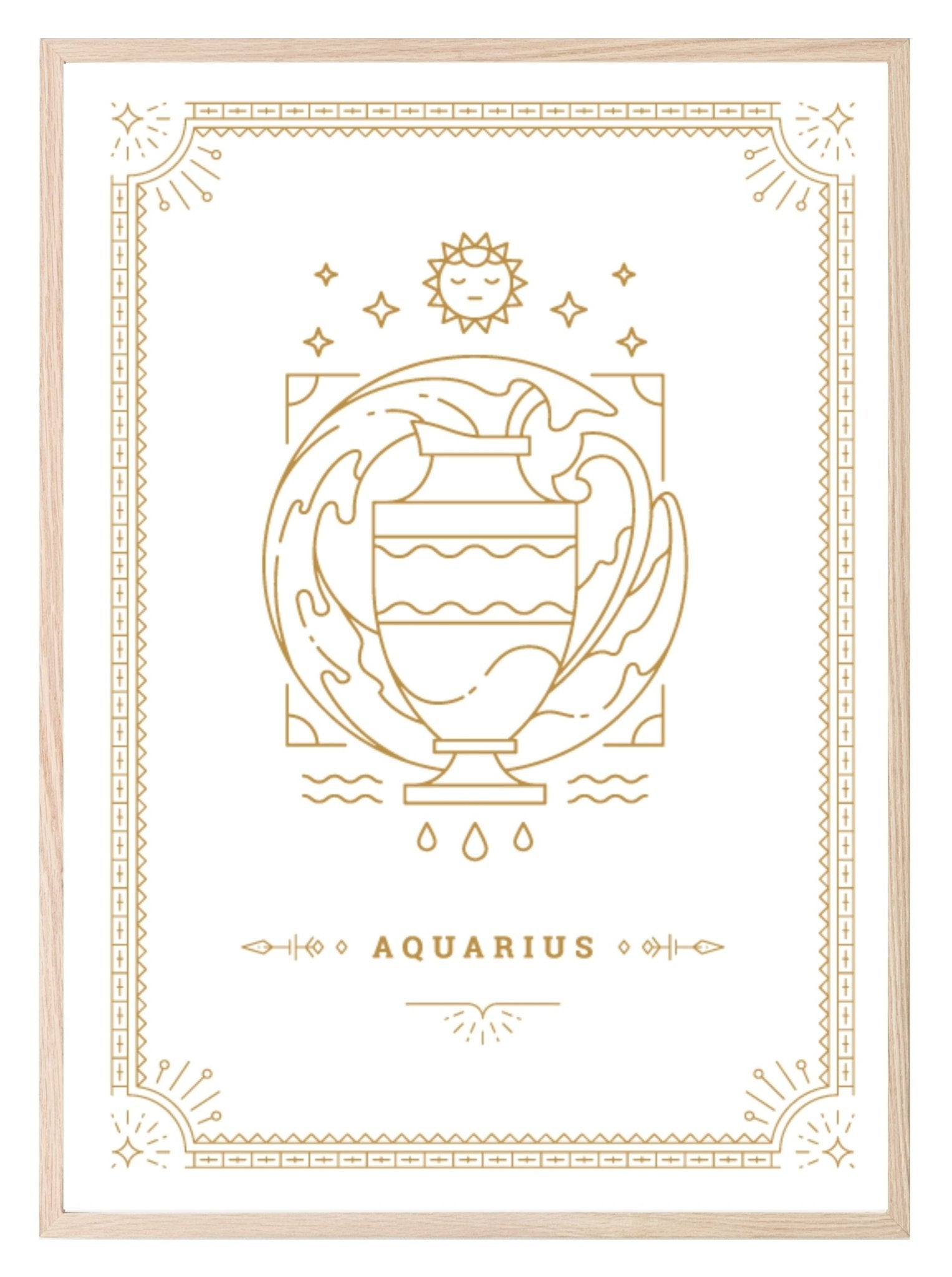 Horoscope Zodiac Prints | Star Signs | Astrology Wall Art Aquarius