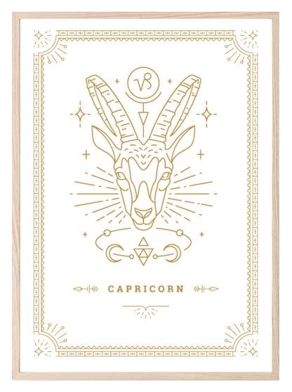 Horoscope Zodiac Prints | Star Signs | Astrology Wall Art Capricorn