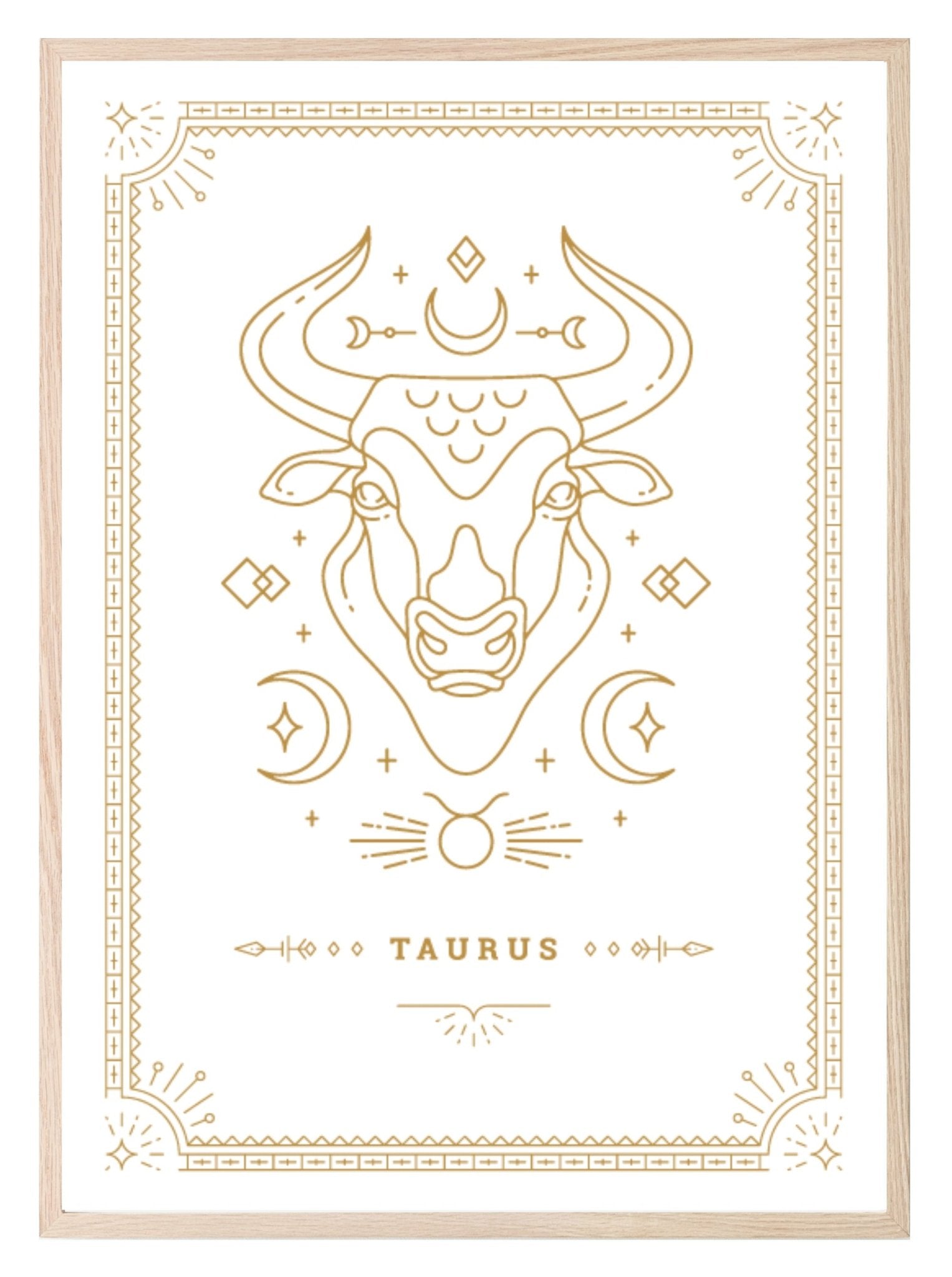 Horoscope Zodiac Prints | Star Signs | Astrology Wall Art Taurus