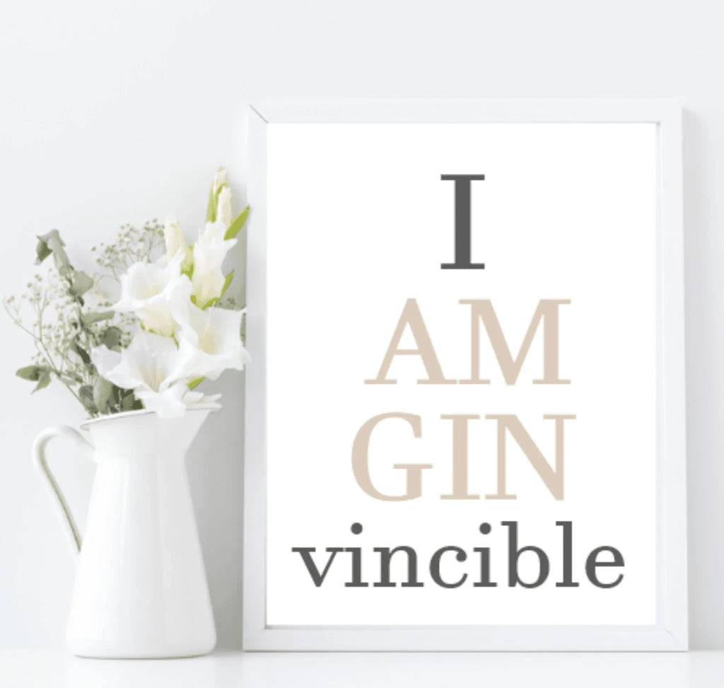 I am GINvincible Print | Food & Drink Wall Art | Customisable - Larosier Prints