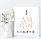 I am GINvincible Print | Food & Drink Wall Art | Customisable - Larosier Prints