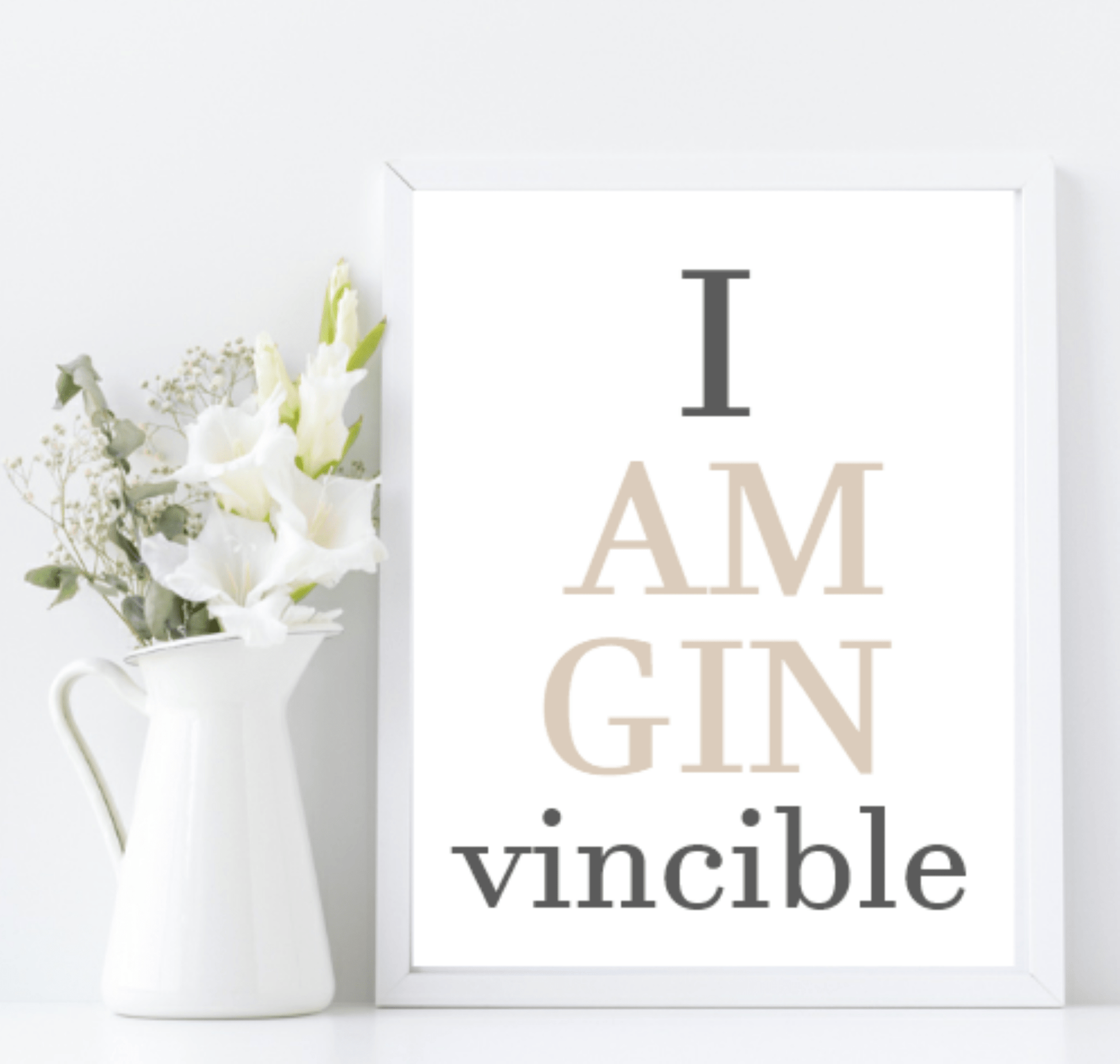 I am GINvincible Print | Food & Drink Wall Art | Customisable