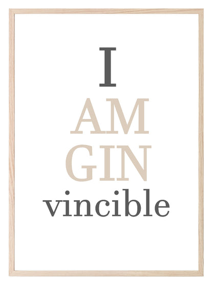 I am GINvincible Print | Food & Drink Wall Art | Customisable