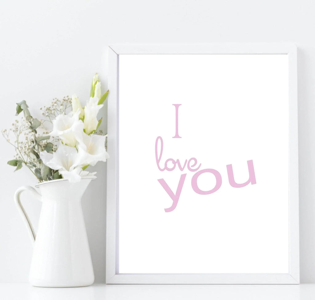 I Love You Print | Family Wall Art | Customisable - Larosier Prints