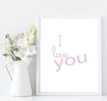 I Love You Print | Family Wall Art | Customisable A3