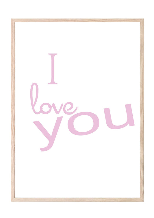 I Love You Print | Family Wall Art | Customisable