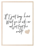 If I Just Lay Here Print | Bedroom Music & Romantic Wall Art | Customisable - Larosier Prints