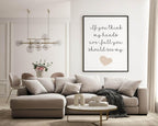 If You Think My Hands Are Full You Should See My Heart Print | Family & Love Wall Art | Customisable - Larosier Prints