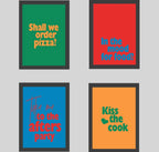 In The Mood For Food Print | Bright Kitchen Wall Art | Customisable - Larosier Prints