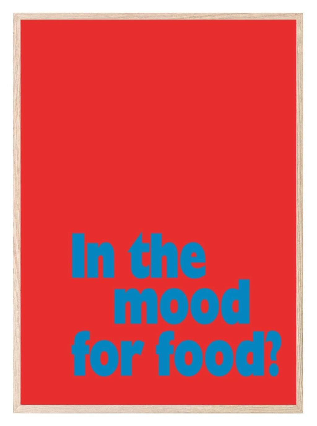In The Mood For Food Print | Bright Kitchen Wall Art | Customisable - Larosier Prints