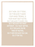 Inspirational Do It Now Print | Do it for you | Motivational Quote | Customisable - Larosier Prints