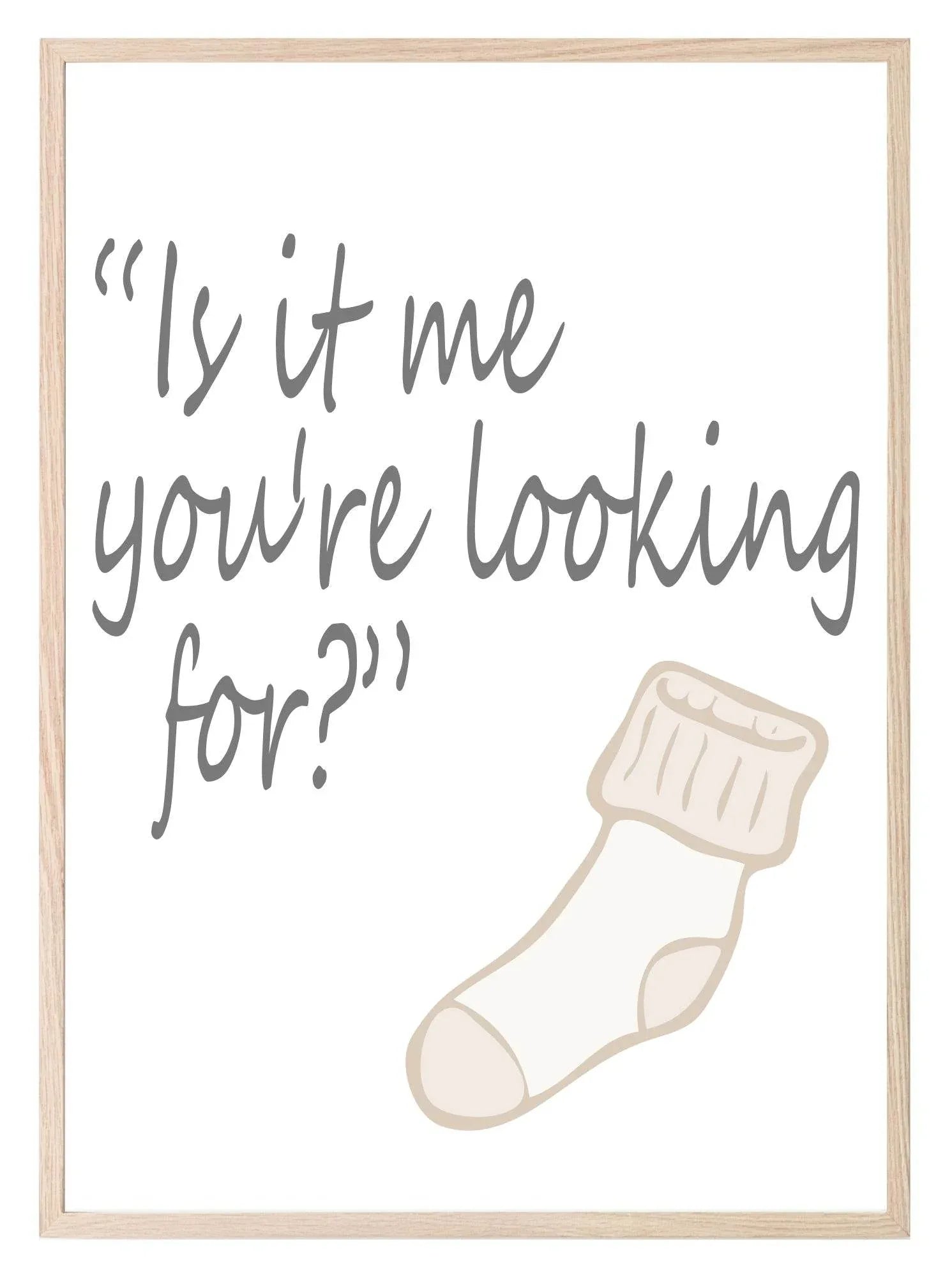 Is It Me You're Looking For Print | Utility Room Wall Art | Customisable - Larosier Prints