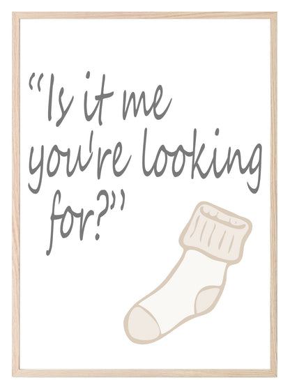 Is It Me You're Looking For Print | Utility Room Wall Art | Customisable