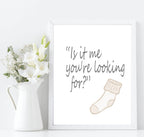 Is It Me You're Looking For Print | Utility Room Wall Art | Customisable - Larosier Prints