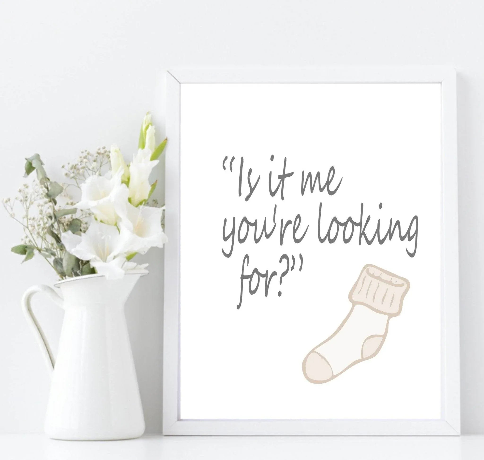 Is It Me You're Looking For Print | Utility Room Wall Art | Customisable - Larosier Prints