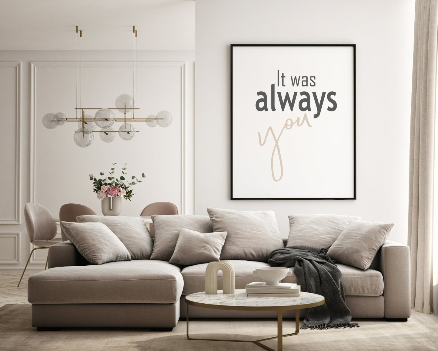 It Was Always You Print | Love & Romance Wall Art | Customisable