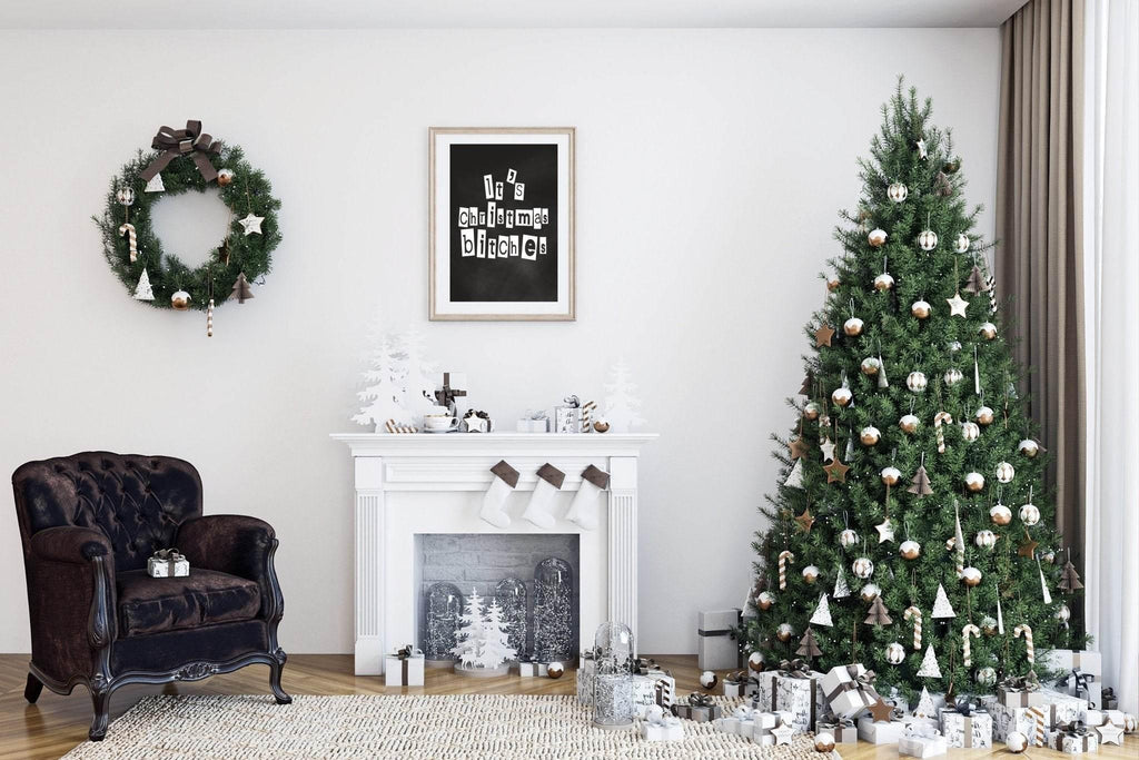 It's Christmas Bitches Print | Sweary Funny Festive Wall Art | Customisable - Larosier Prints