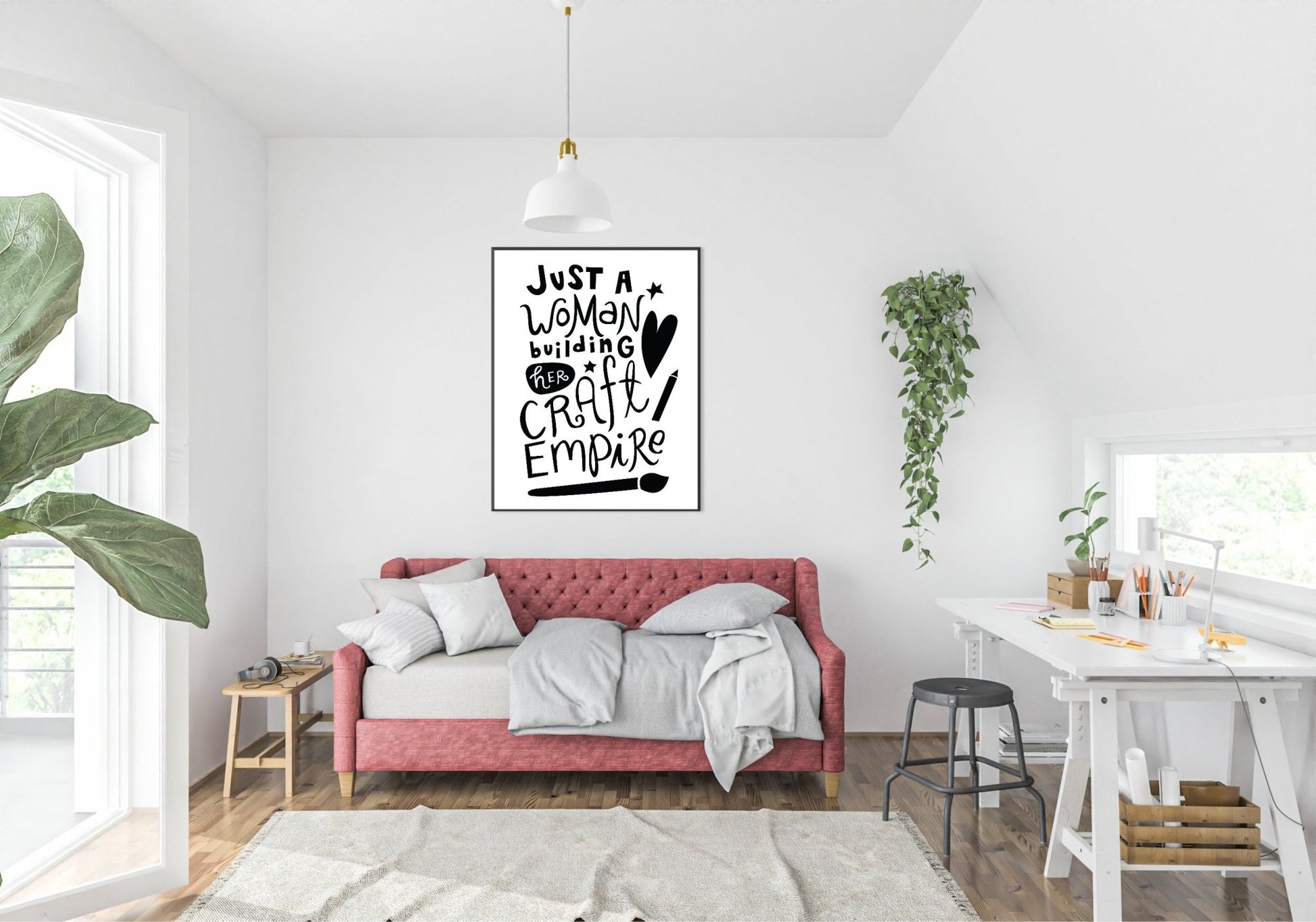 Just A Woman Building Her Craft Empire Print | Crafter Wall Art