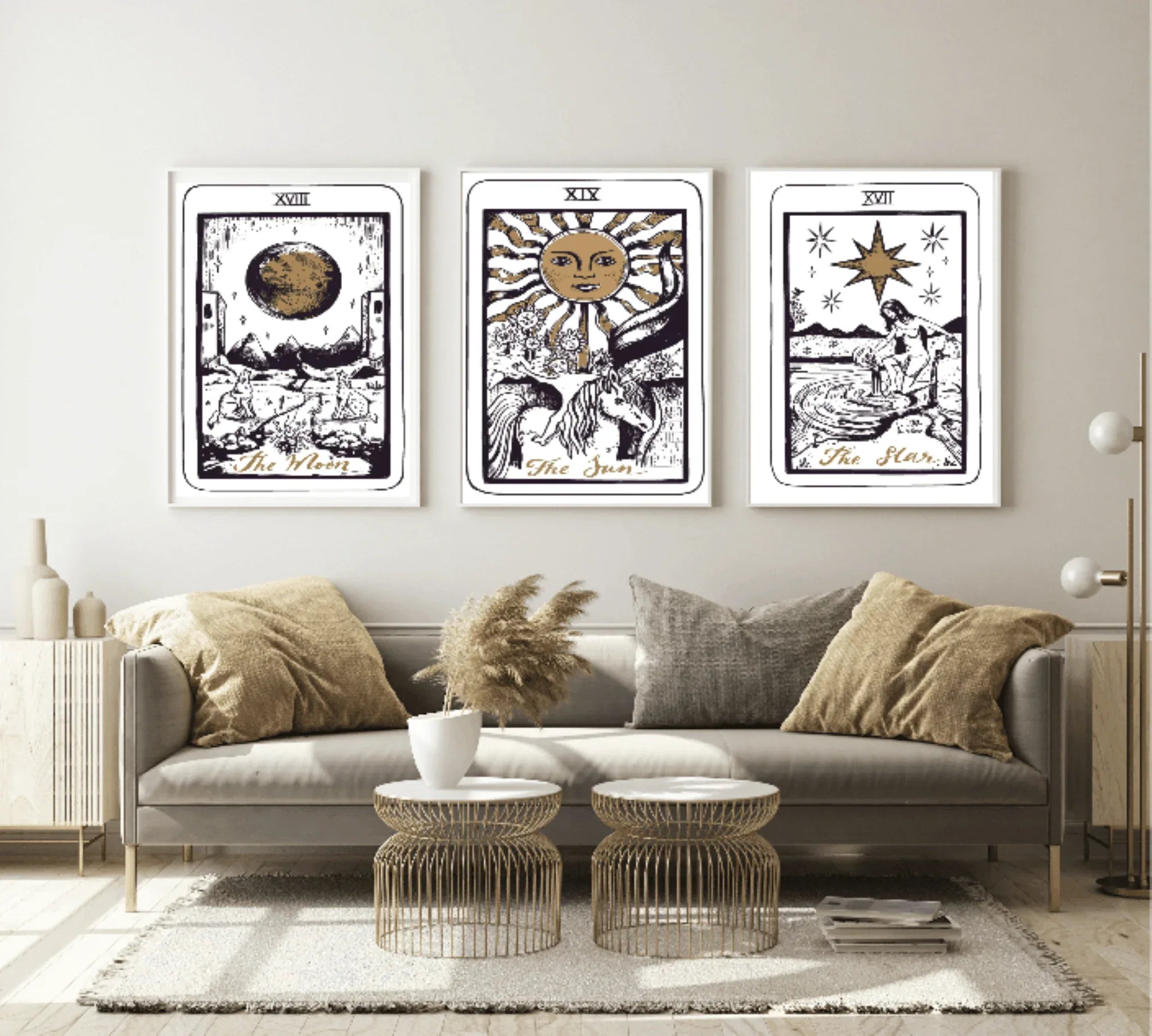 Justice Tarot Card Print | The Major Arcana | Celestial Wall Art - Larosier Prints