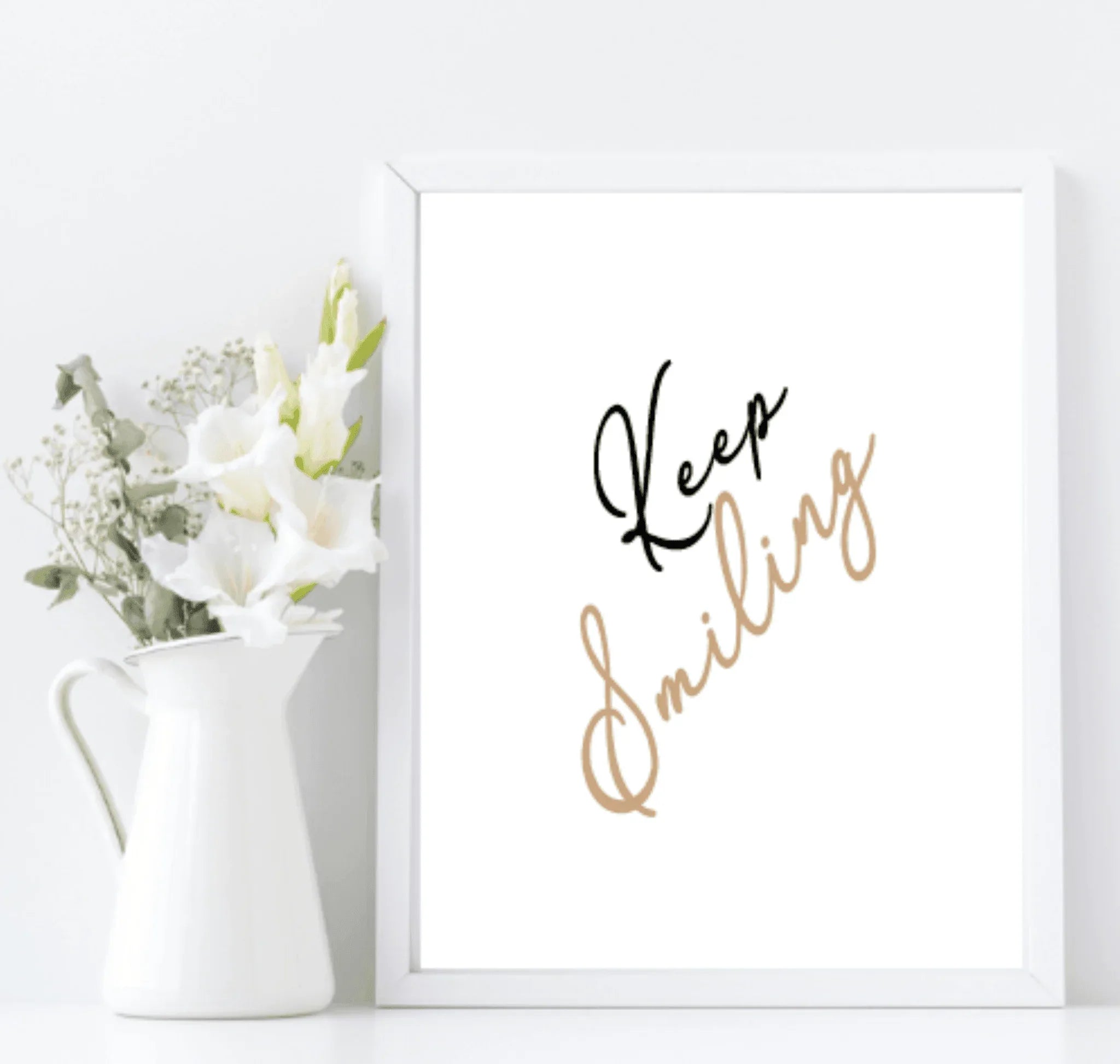 Keep Smiling Print | Inspirational Wall Art | Customisable - Larosier Prints