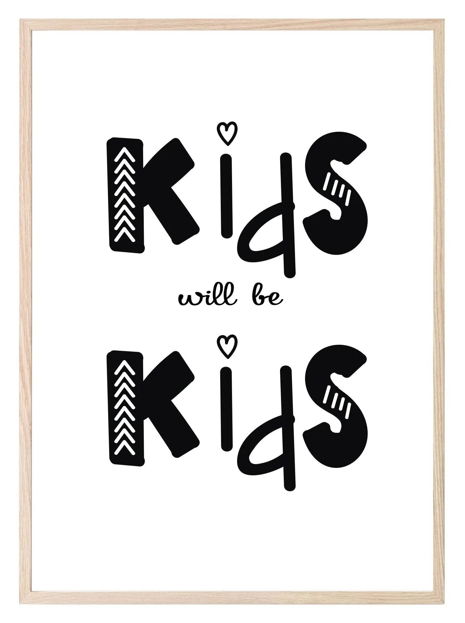 Kids Will Be Kids Print | Scandinavian Inspired Wall Art - Larosier Prints