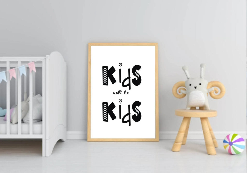 Kids Will Be Kids Print | Scandinavian Inspired Wall Art - Larosier Prints