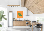Kiss The Cook Print | Bright Kitchen Wall Art | Customisable - Larosier Prints