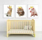 Kitten With Gold Crown Print | Animal Wall Art - Larosier Prints