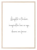Laughter Is Timeless, Dreams Are Forever Print | Inspirational Wall Art | Customisable - Larosier Prints