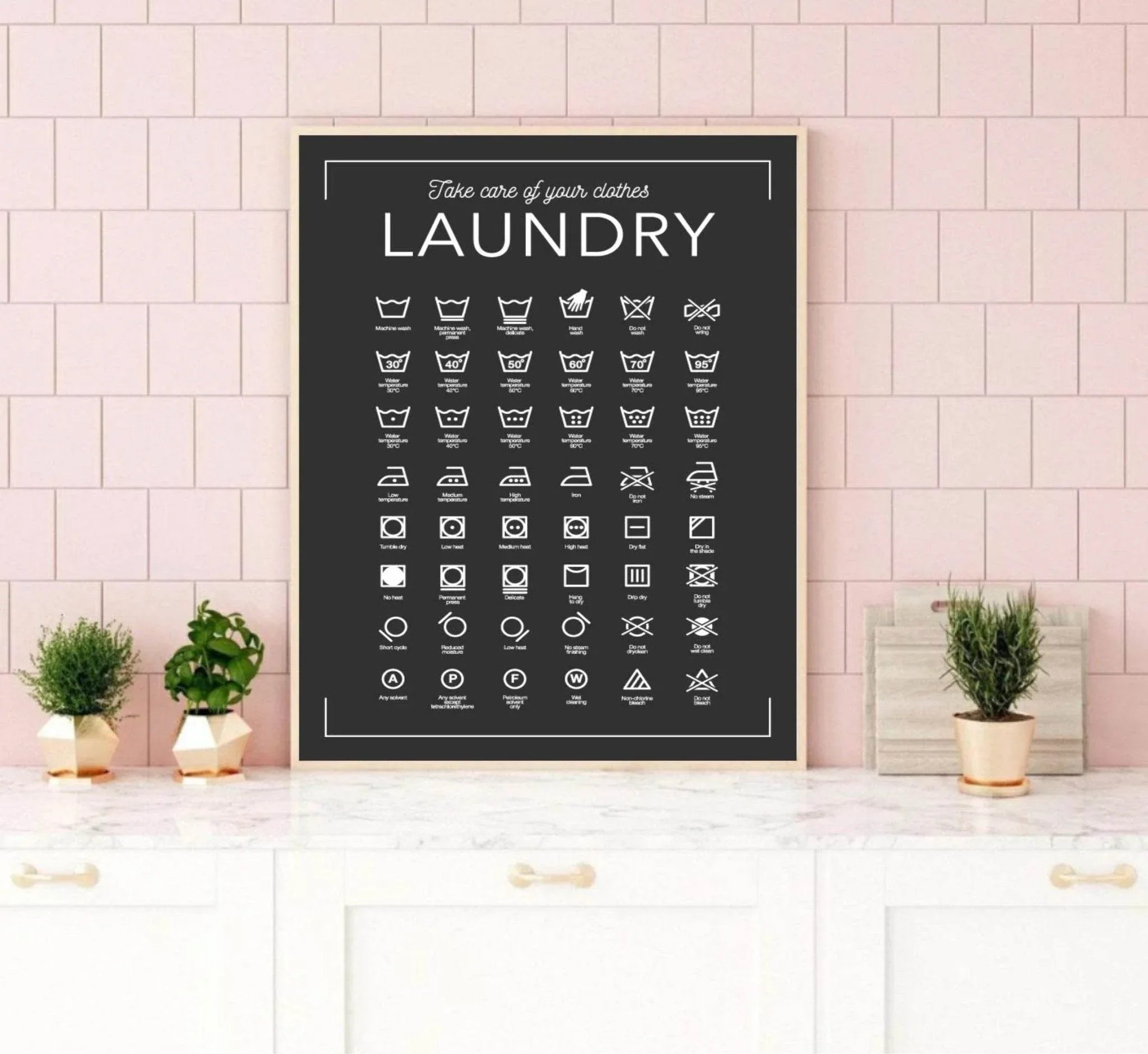 Laundry Print | Black & White Wall Art - Larosier Prints