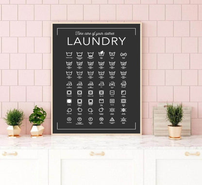 Laundry Print | Black & White Wall Art