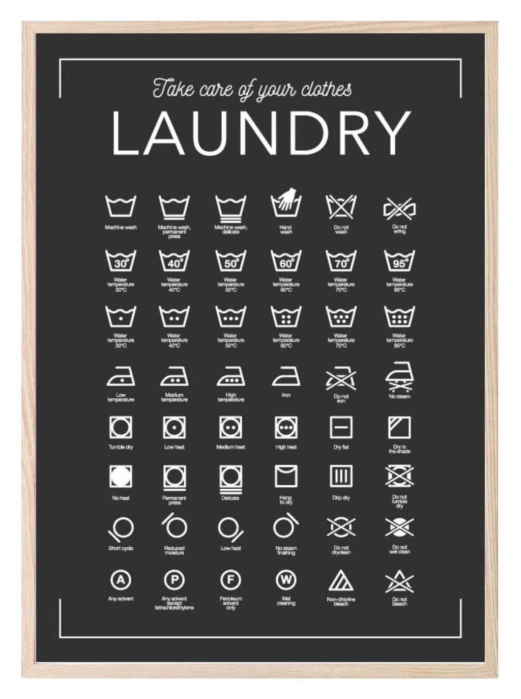Laundry Print | Black & White Wall Art - Larosier Prints