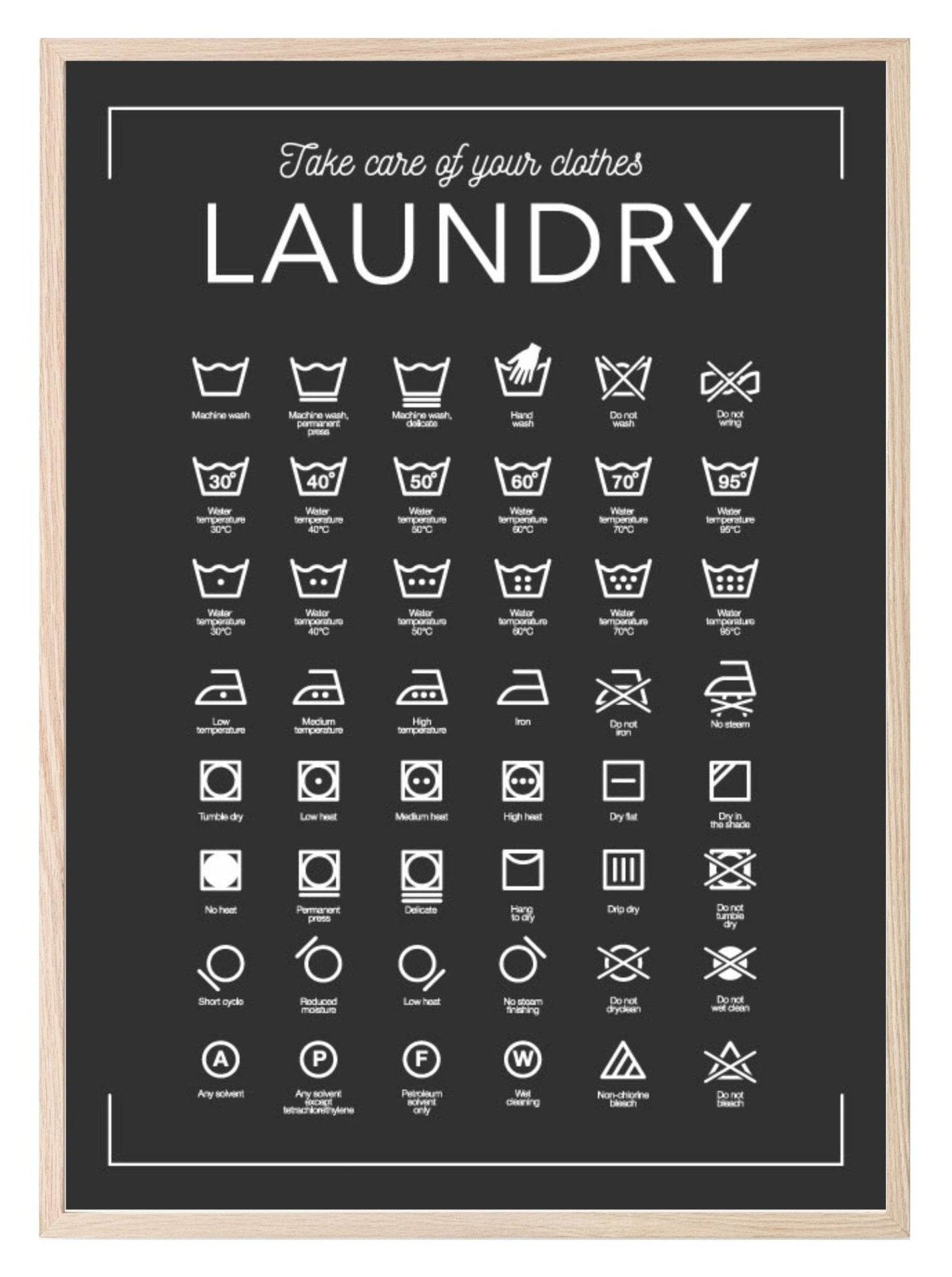 Laundry Print | Black & White Wall Art