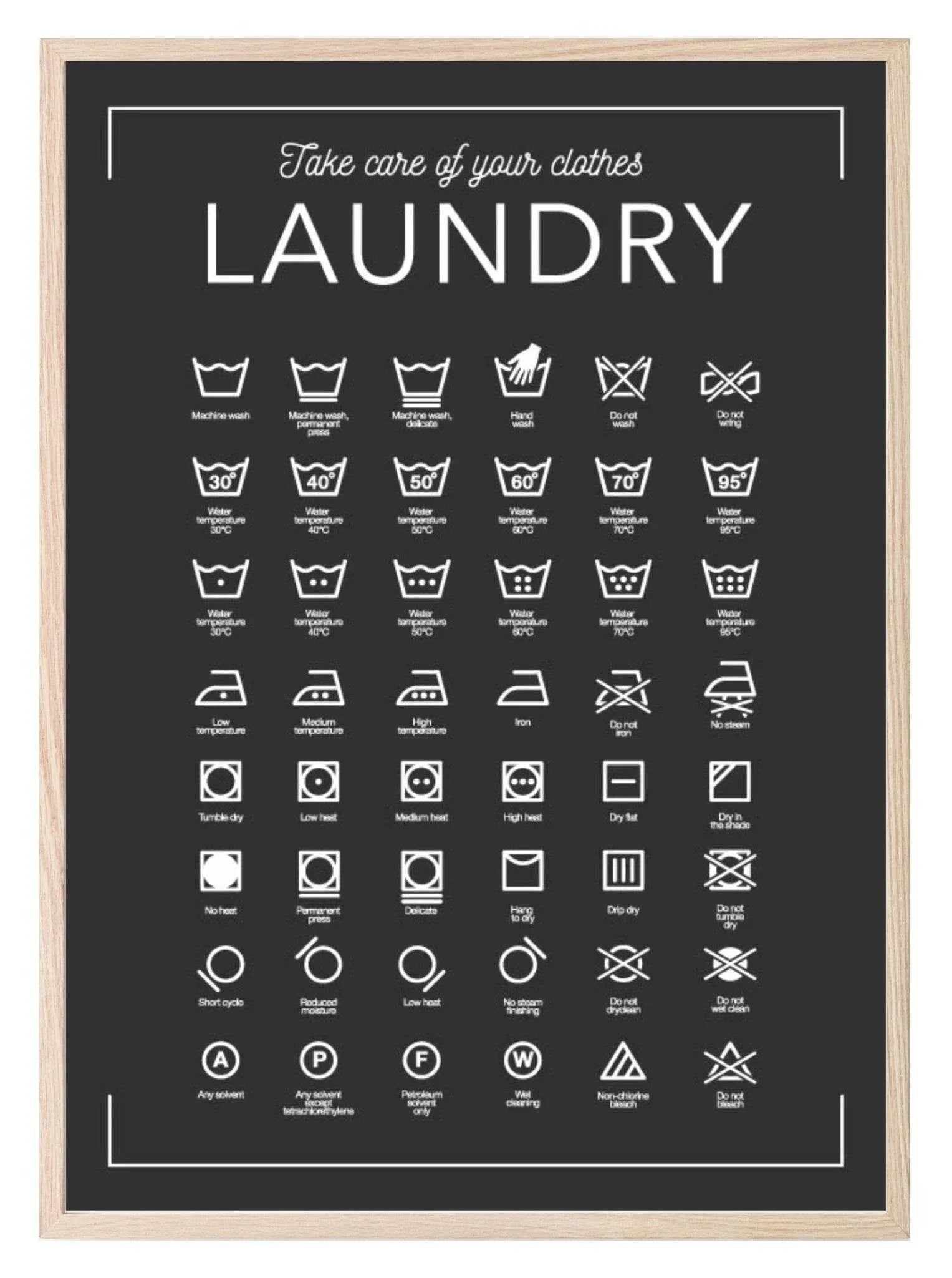 Laundry Print | Black & White Wall Art - Larosier Prints
