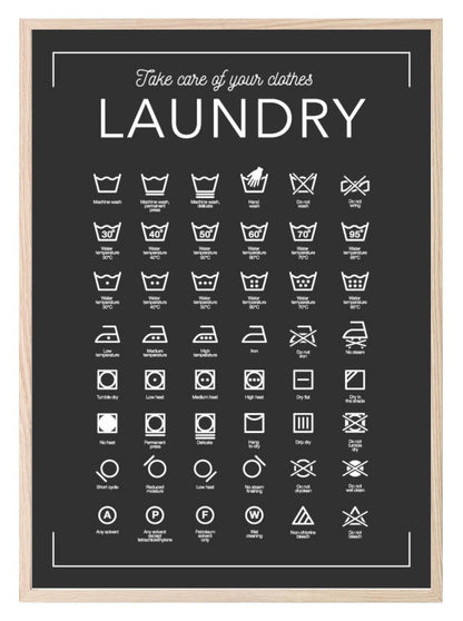 Laundry Print | Black & White Wall Art