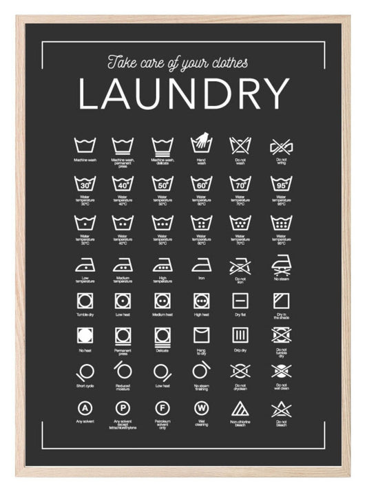Laundry Print | Black & White Wall Art