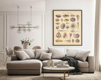 Les Coquilles Print | Shells Ocean Animal Wall Art - Larosier Prints