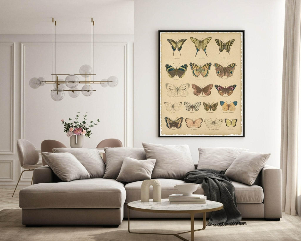 Les Pappilions Print | Butterfly Animal Wall Art - Larosier Prints