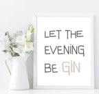 Let The Evening BeGIN Print | Food & Drink Wall Art | Customisable - Larosier Prints
