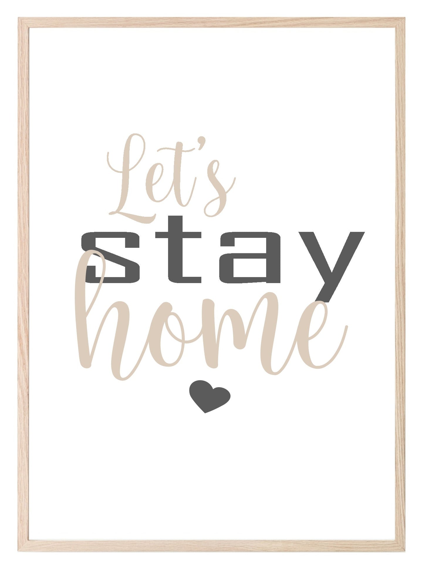 Lets Stay Home Print | Cosy Home Wall Art | Customisable