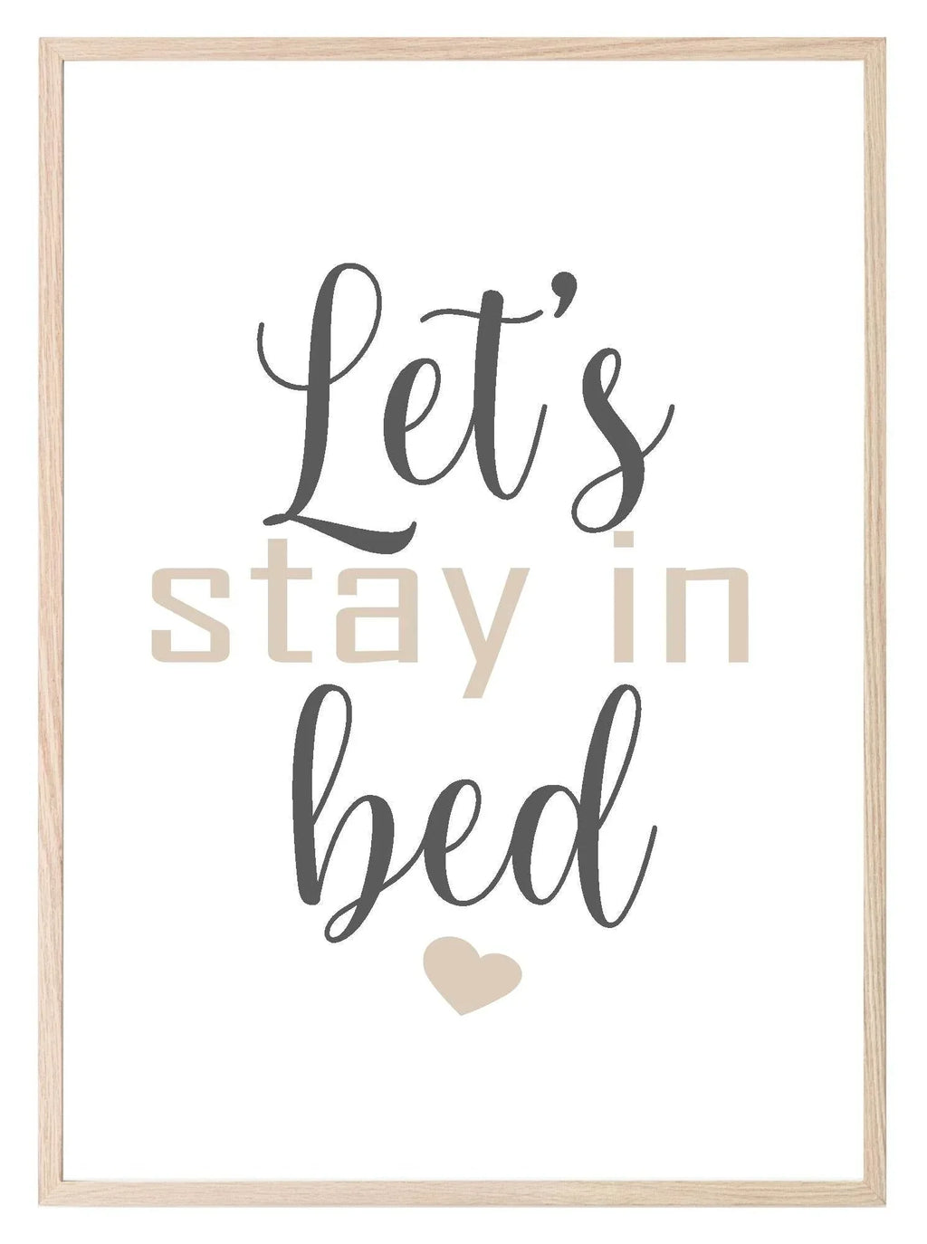 Let's Stay In Bed Print | Bedroom Wall Art | Customisable - Larosier Prints