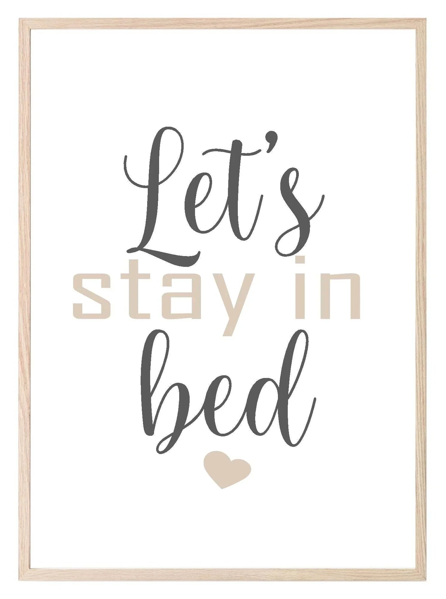 Let's Stay In Bed Print | Bedroom Wall Art | Customisable - Larosier Prints