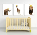 Lion With Gold Crown Print | Animal Wall Art - Larosier Prints