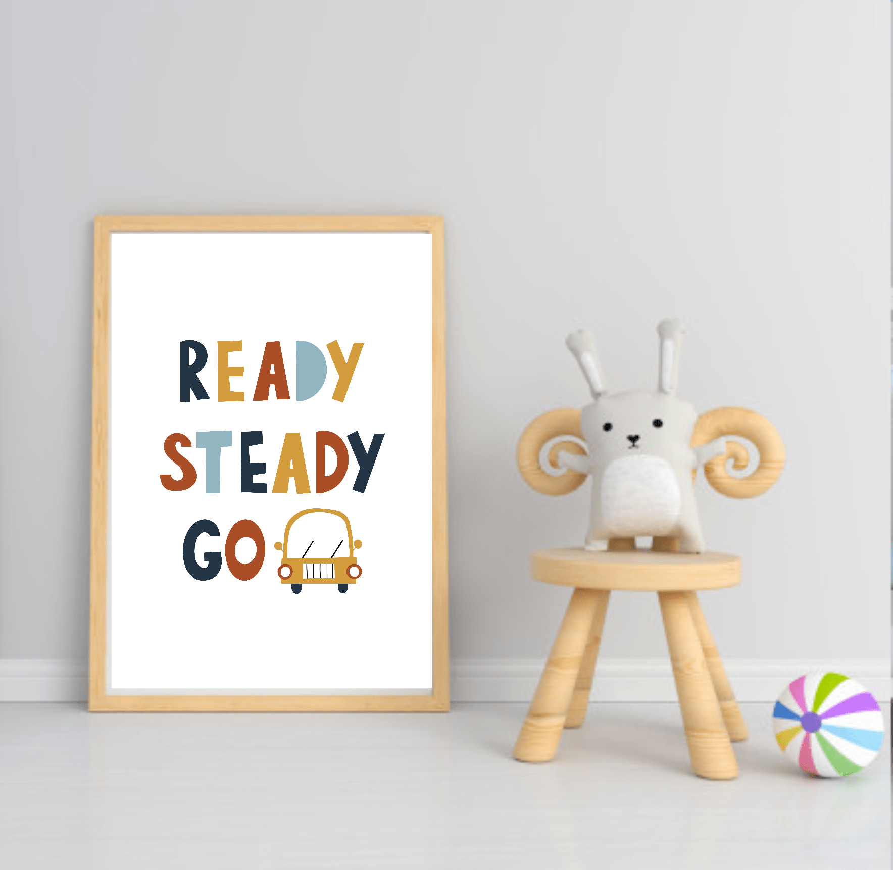 Little Drivers Transport Club Prints | Boys Nursery Wall Art Ready Steady Go