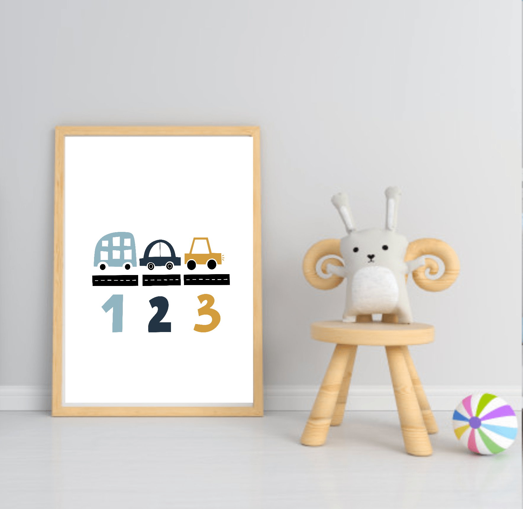 Little Drivers Transport Club Prints | Boys Nursery Wall Art Cars 123