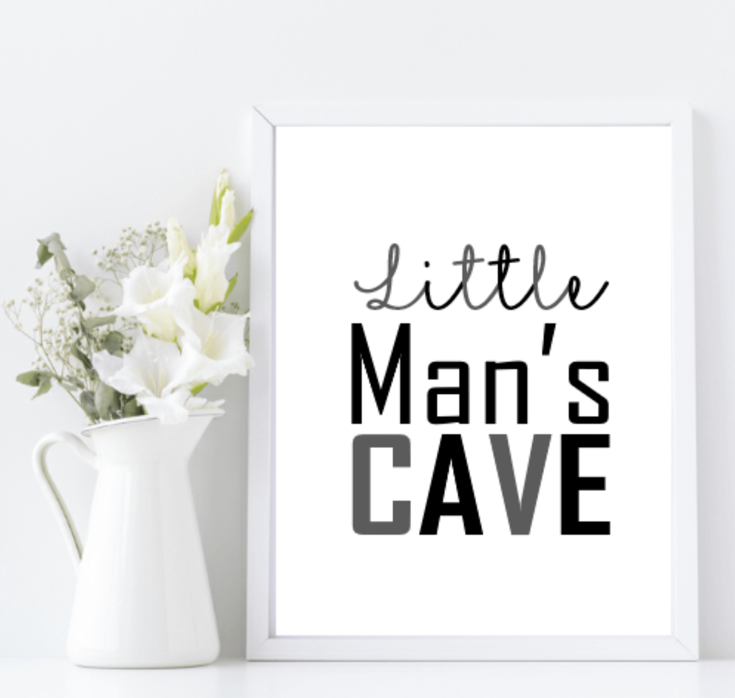 Little Man's Cave Print | Nursery Wall Art | Customisable