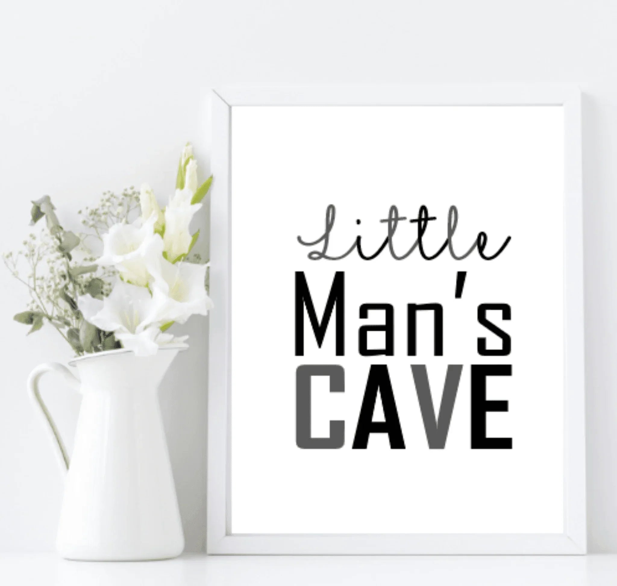 Little Man's Cave Print | Nursery Wall Art | Customisable - Larosier Prints
