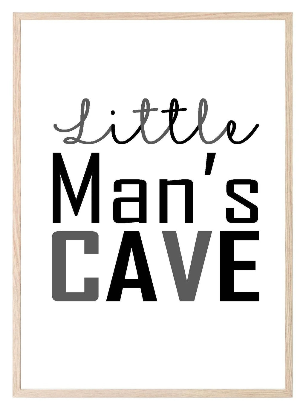Little Man's Cave Print | Nursery Wall Art | Customisable - Larosier Prints