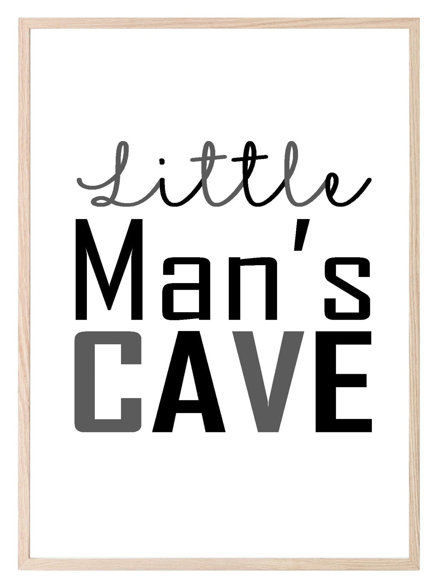 Little Man's Cave Print | Nursery Wall Art | Customisable