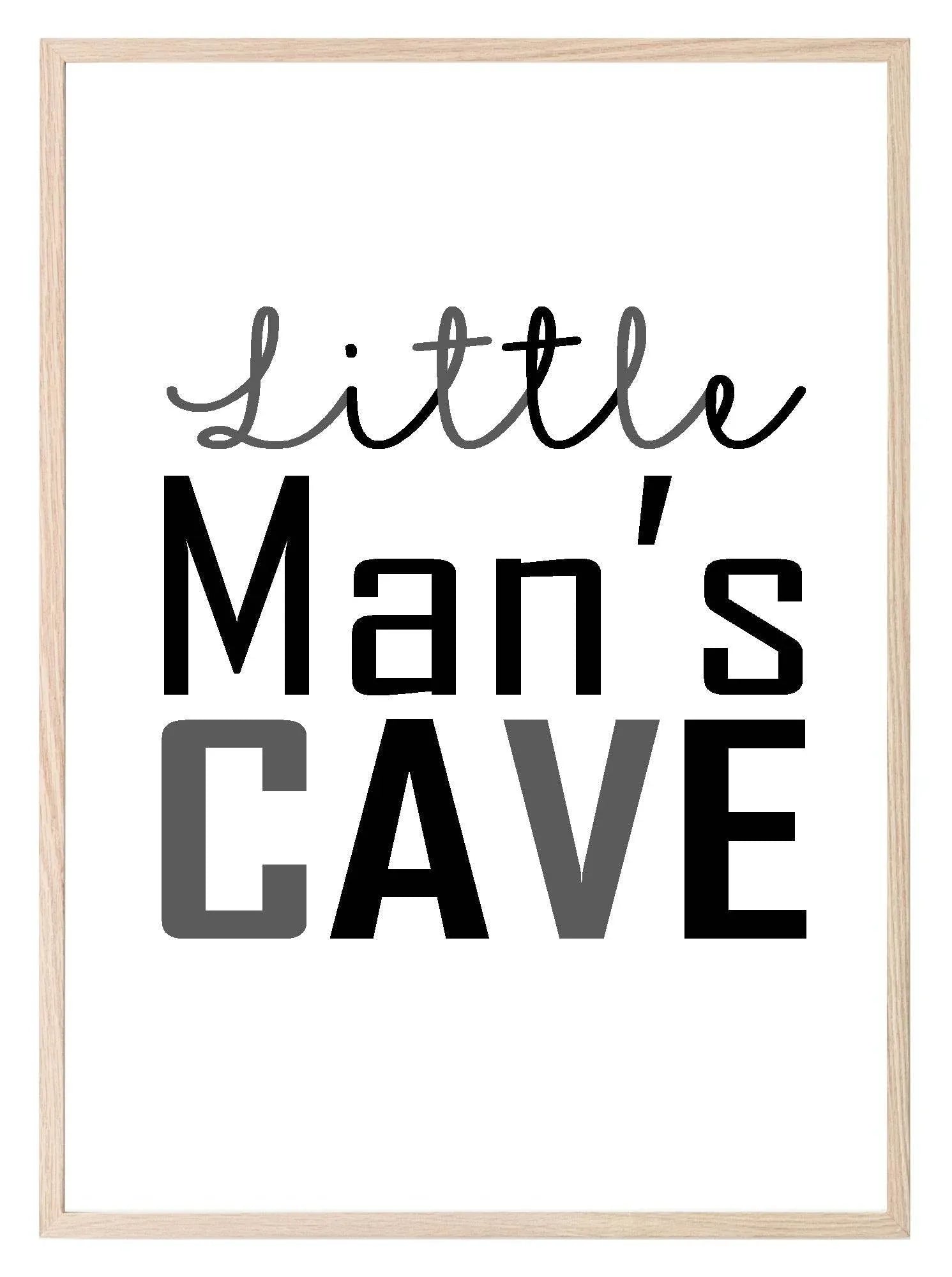 Little Man's Cave Print | Nursery Wall Art | Customisable - Larosier Prints